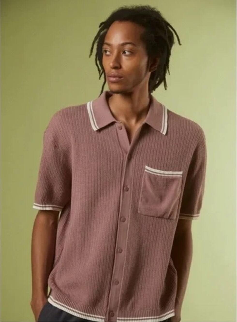 STANDARD CLOTH Refine Button-up Polo Sweater XXL
